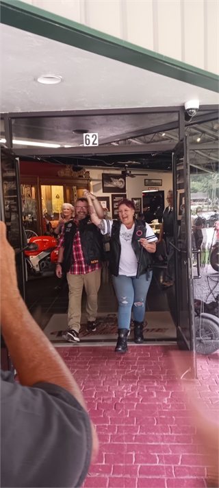 2023 July 21 UK HOG Couple Wedding Ride