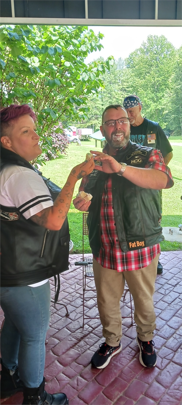 2023 July 21 UK HOG Couple Wedding Ride