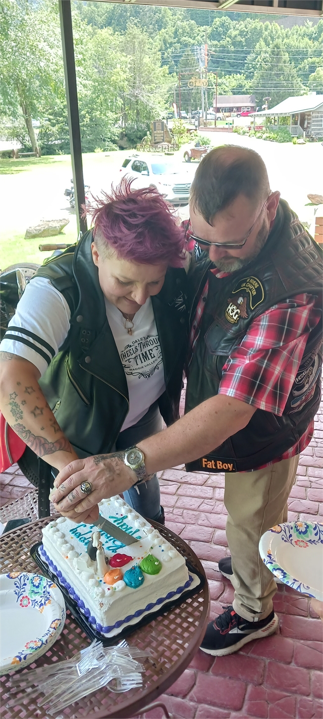 2023 July 21 UK HOG Couple Wedding Ride